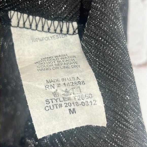 DIOSA Sheer Metallic Wrap Top, Size M - Picture 10 of 10